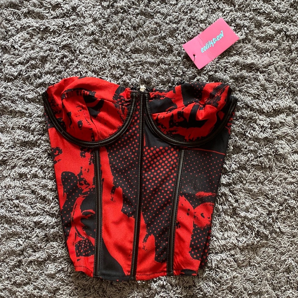Edikted Aly mesh corset top